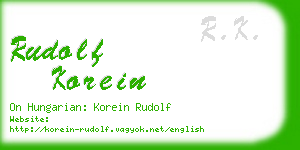 rudolf korein business card